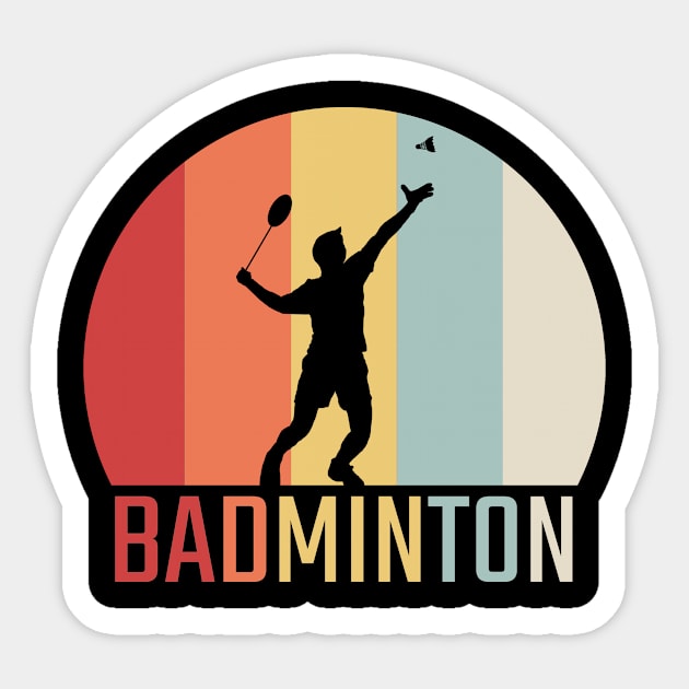 Badminton Badminton Player Retro Sticker by Shiva121